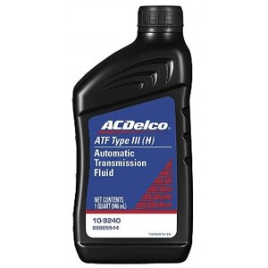 Трансмісійне масло acdelco ATF dexron-III 0,946л (109240)