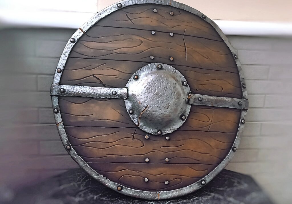 Косплей Cosplay Середньовічний  Норманський Щит (Щит Вікінгів) 55 см. від компанії Магазин "Голіаф" - фото 1