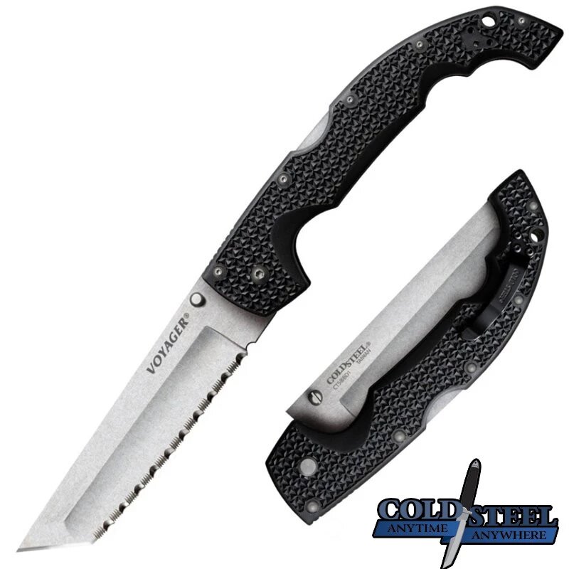 Нож Cold Steel Voyager XL TP , BD-1, серрейтор ##от компании## Магазин  "Голиаф" - ##фото## 1