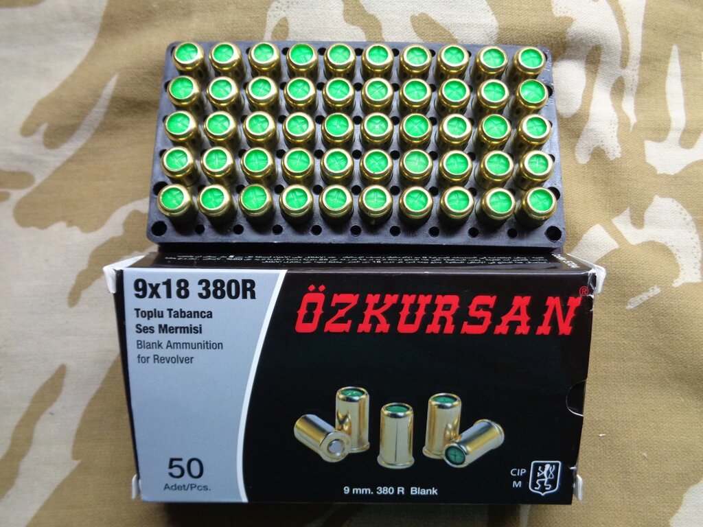 Патрони холості 9х18 мм. (380R) Ozkursan Револьверні від компанії Магазин "Голіаф" - фото 1