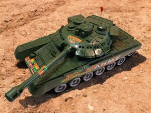 Іграшковий танк Т-90 обертова башта, інерційний рух, динамічний захист!