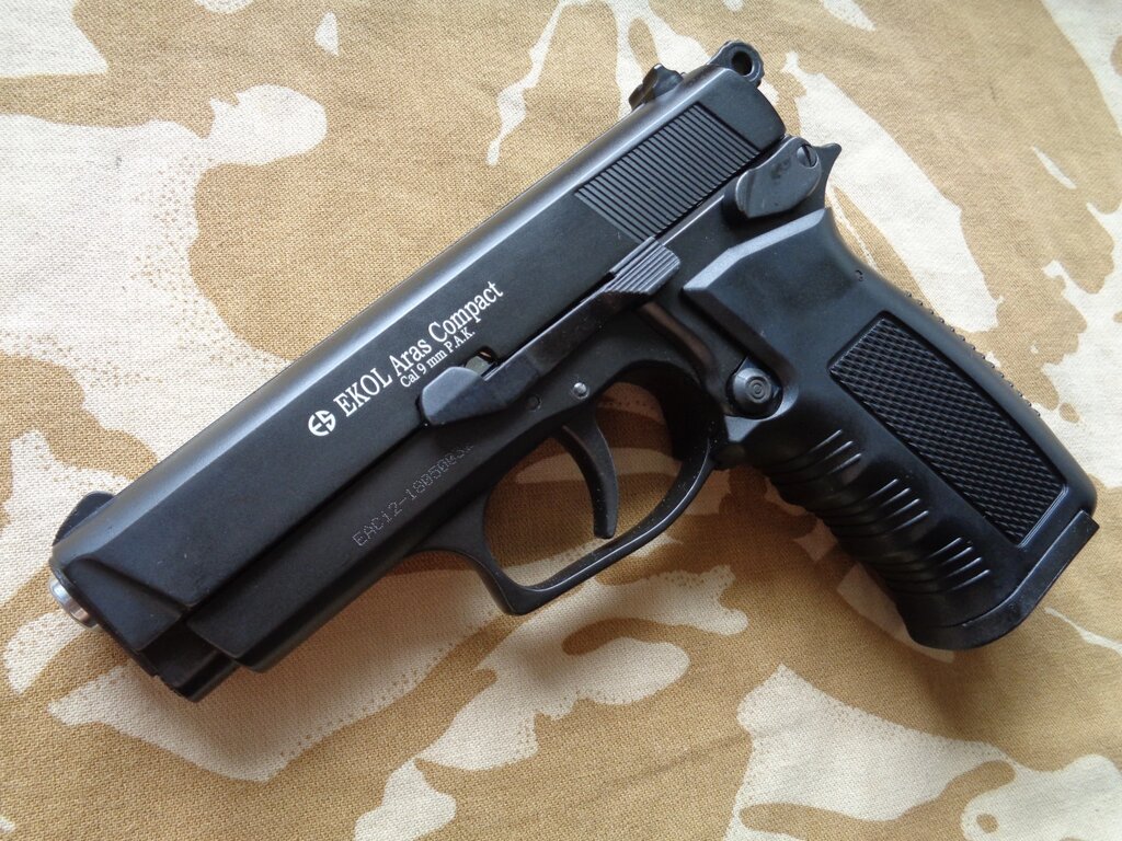 Пістолет сигнальний, стартовий (шумовий) Ekol Aras Compact чорний від компанії Магазин "Голіаф" - фото 1