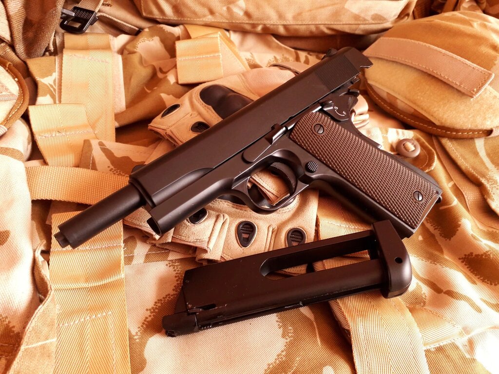 Пневматический пистолет Zbroia М-1911 (Blowback) ##от компании## Магазин  "Голиаф" - ##фото## 1