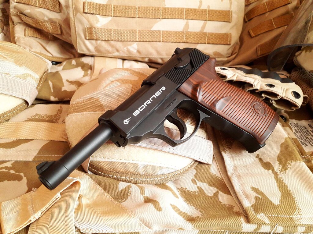 Пневматичний пістолет Borner C41 (Walther P38) від компанії Магазин "Голіаф" - фото 1