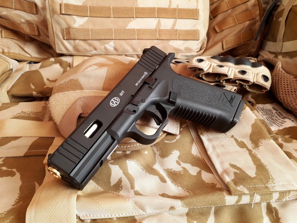 Пневматичний пістолет Sas G17 Blowback від компанії Магазин "Голіаф" - фото 1
