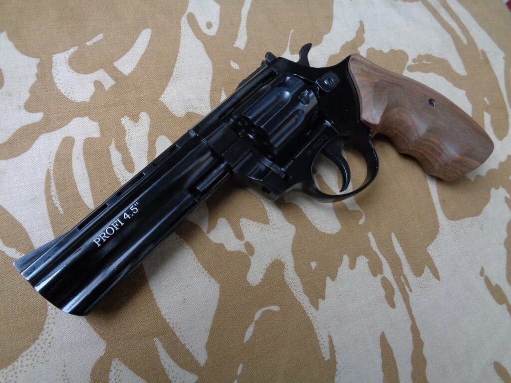 Револьвер флобера PROFI-4.5" (чёрный / дерево) від компанії Магазин "Голіаф" - фото 1