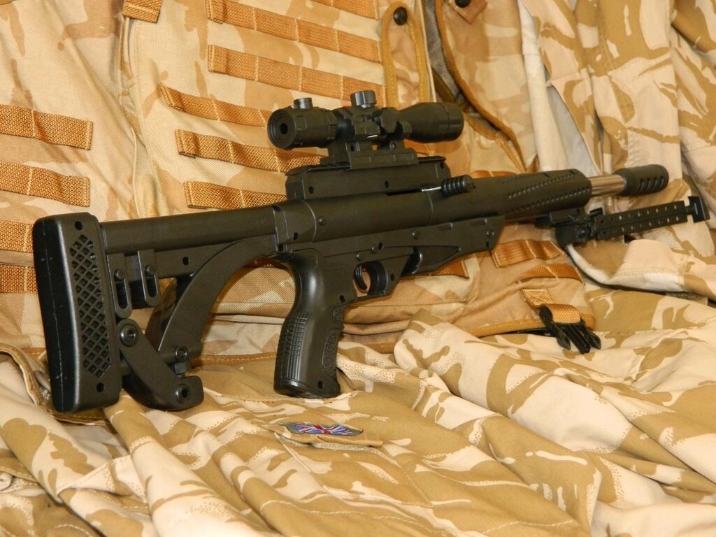 Снайперська гвинтівка McMillan CS5 на пластикових кульках з лазерним целеуказателем і сошками від компанії Магазин "Голіаф" - фото 1