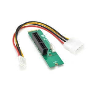 Адаптер M2-PCI-e x4, MOLEX=4pin, викрутка + Пакет
