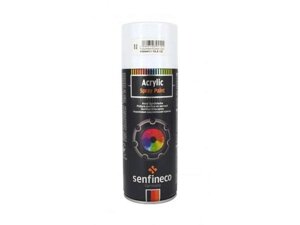 Акрилова фарба-спрей Acrylic Spray Paint 400мл біла глянець ТМ SENFINECO