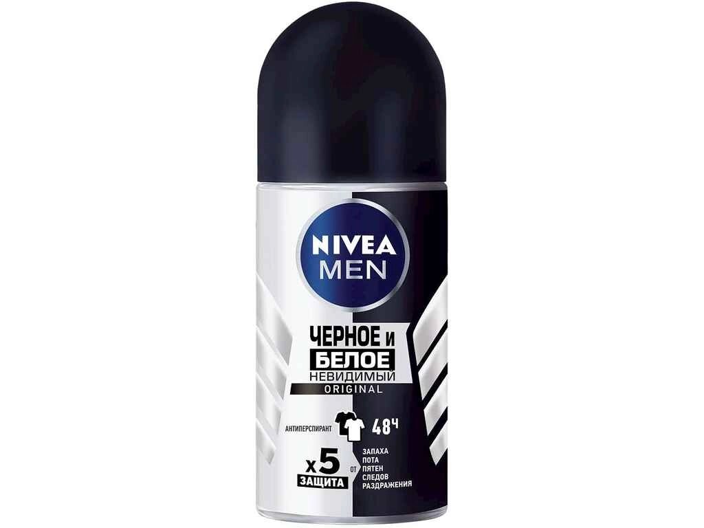 Антиперспірант роликовий 50мл для чол. BLACR WHITE INVISIBLE ORIGINAL ТМ Nivea від компанії Фортеця - фото 1