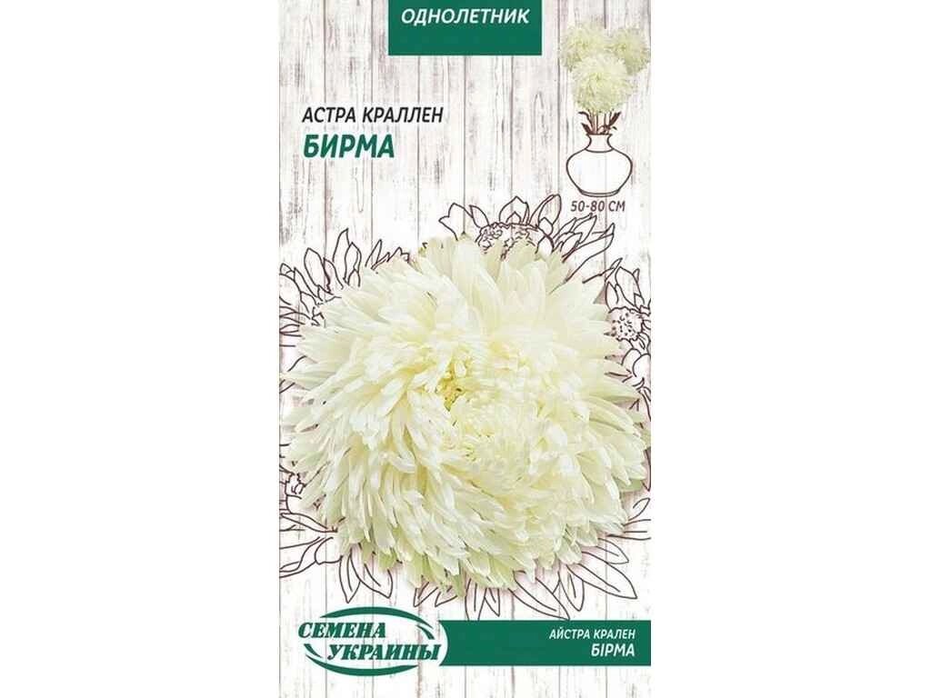 Астра краллен Бирма (білий) ОД 0,25г (10 пачок) ТМ НАСІННЯ УКРАЇНИ від компанії Фортеця - фото 1