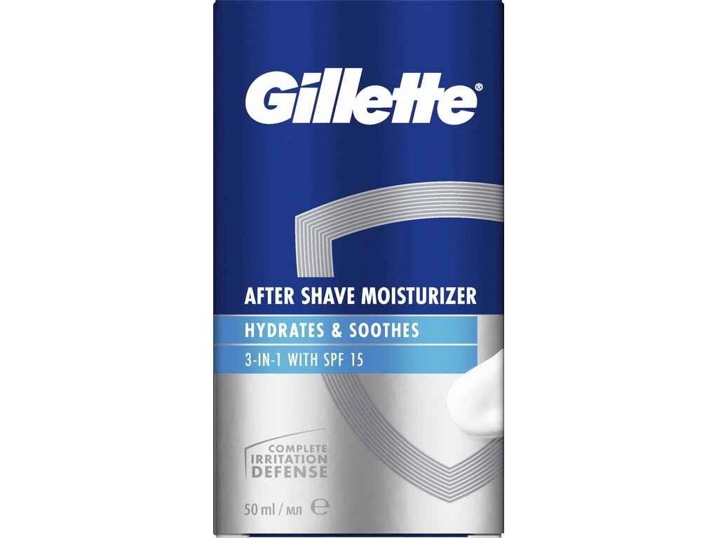 Бальзам після гоління 50мл 3в1 Hydrates Soothes SPF15 ТМ GILLETTE від компанії Фортеця - фото 1