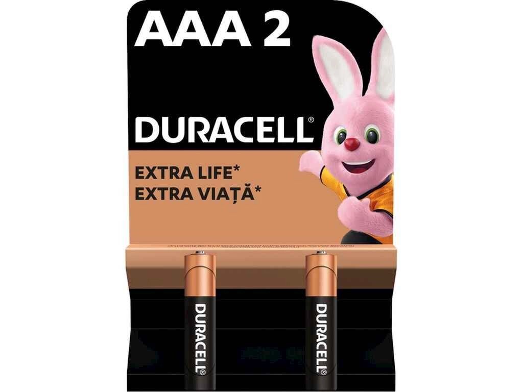 Батарейка лужна LR03/AAA 2шт (блістер) Basic 1.5V 77133 ТМ DURACELL від компанії Фортеця - фото 1