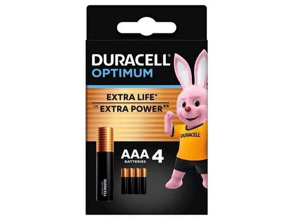 Батарейка лужна LR03/AAA 4шт (блістер) OPTIMUM CEE GEN3 58726 ТМ DURACELL від компанії Фортеця - фото 1