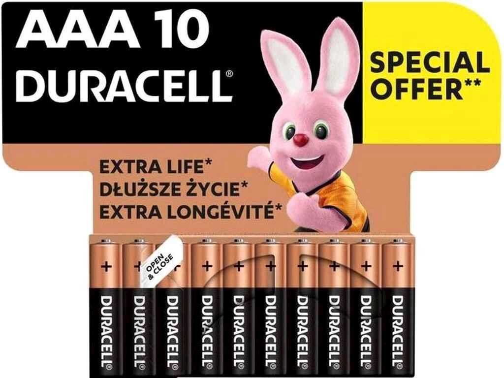 Батарейка лужна LR03/AAA Basic 1.5V 10 шт. 52557 ТМ DURACELL від компанії Фортеця - фото 1