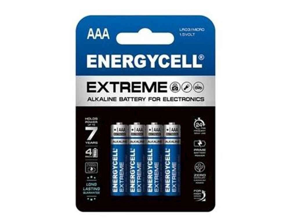 Батарейка лужна LR03/AAA Energycell 1.5V EN24EX-B4 4шт (блістер) ТМ Energycell від компанії Фортеця - фото 1