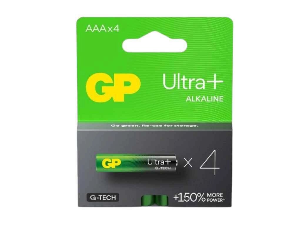 Батарейка лужна LR03/AAA Ultra Plus Alkaline 1.5V 24AUP21-SB4 4шт (блістер) ТМ GP від компанії Фортеця - фото 1