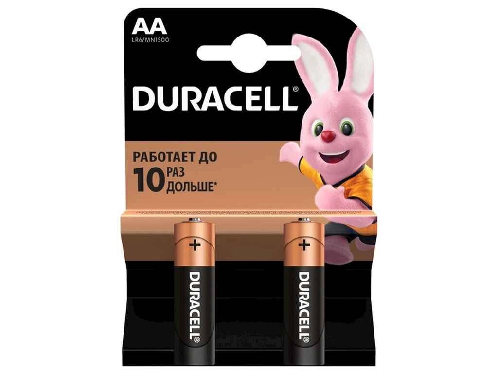 Батарейка лужна LR6/AA 2шт (блістер) Basic 1.5V 76921 ТМ DURACELL від компанії Фортеця - фото 1