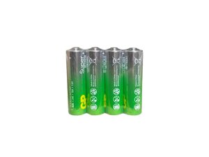 Батарейка лужна LR6/AA SUPER alkaline 1.5V 15A-2DP40 4шт у спайці тм GP