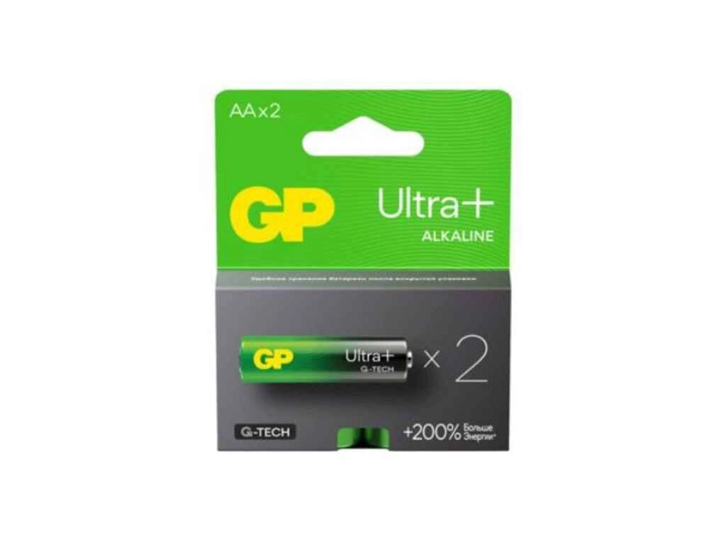 Батарейка лужна LR6 AA Ultra Plus Alkaline 1.5V 15AUP21-SB2 2шт (блістер) ТМ GP від компанії Фортеця - фото 1