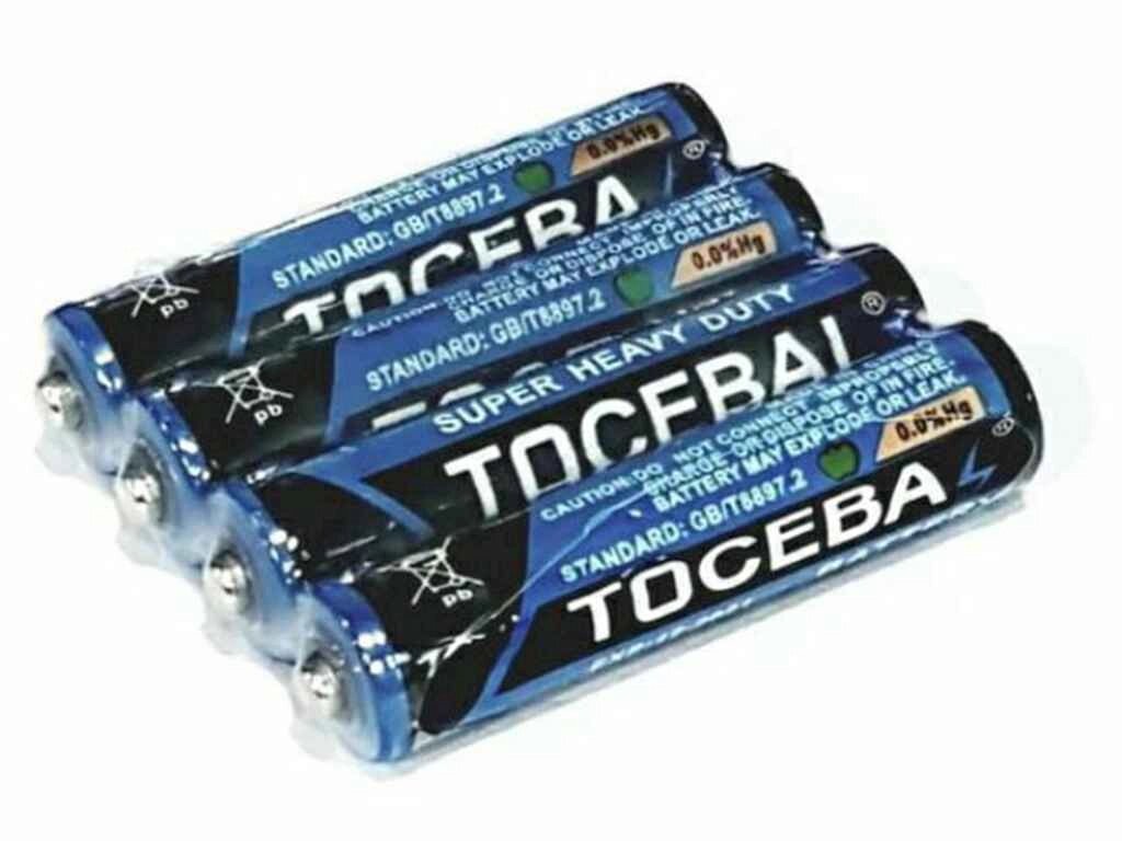 Батарейка сольова R03/AAA 4шт (спайка) ТМ TOCEBA від компанії Фортеця - фото 1