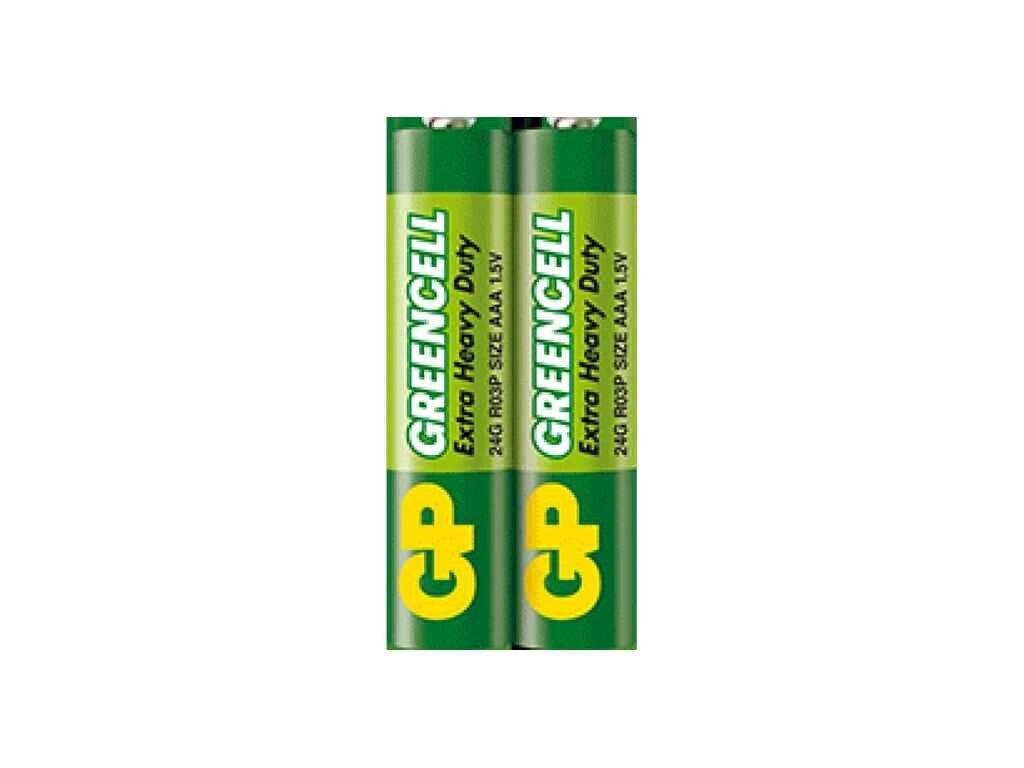 Батарейка сольова R03/AAA Greencell 1.5V 24G-S2 2шт (спайка) ТМ GREENCELL від компанії Фортеця - фото 1