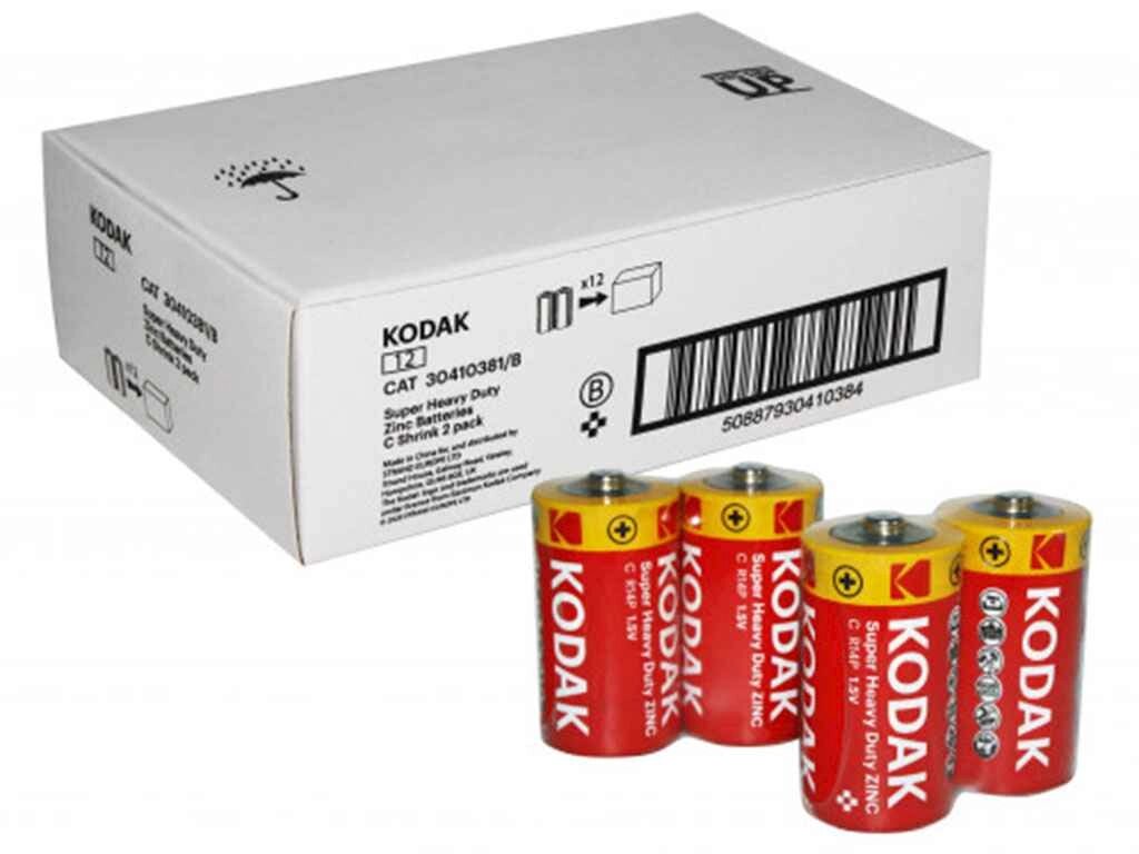 Батарейка сольова R14/C 2шт (спайка) ТМ Kodak від компанії Фортеця - фото 1