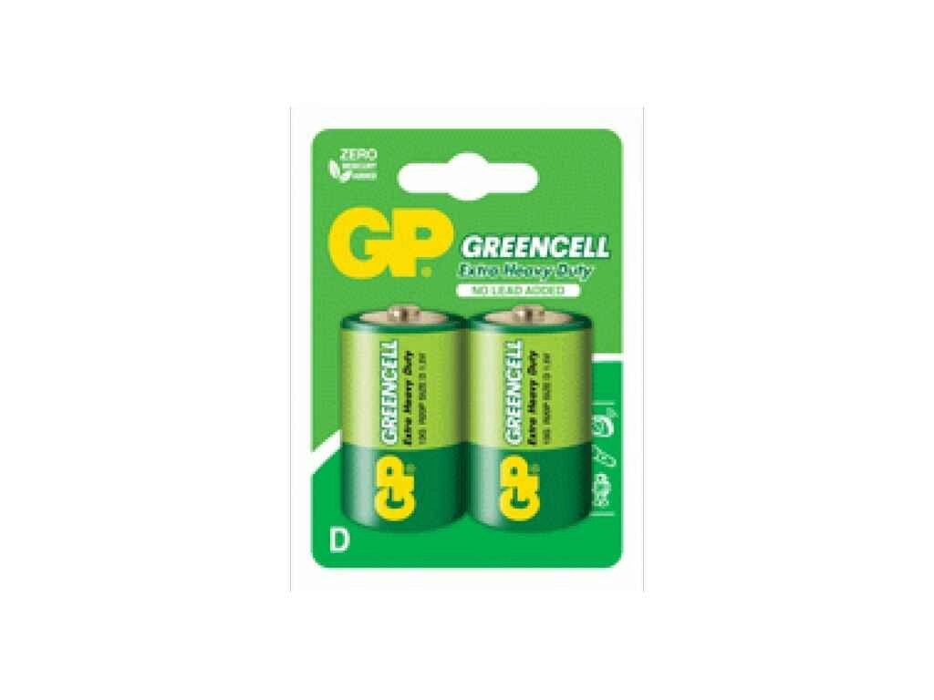 Батарейка сольова R20/D Greencell 1.5V 13G-U2 2шт (блістер) ТМ GREENCELL від компанії Фортеця - фото 1