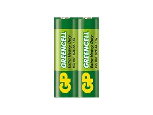 Батарейка R06 2шт 1.5V сольова, 15G-S2, AA (спайка) тм greencell