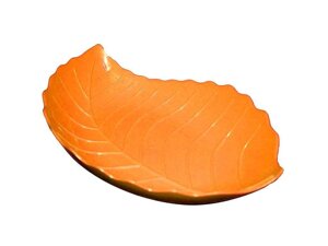 Блюдо пластикове помаранчеве «Листочок» ТМ МАГІЯ ПЛАСТ