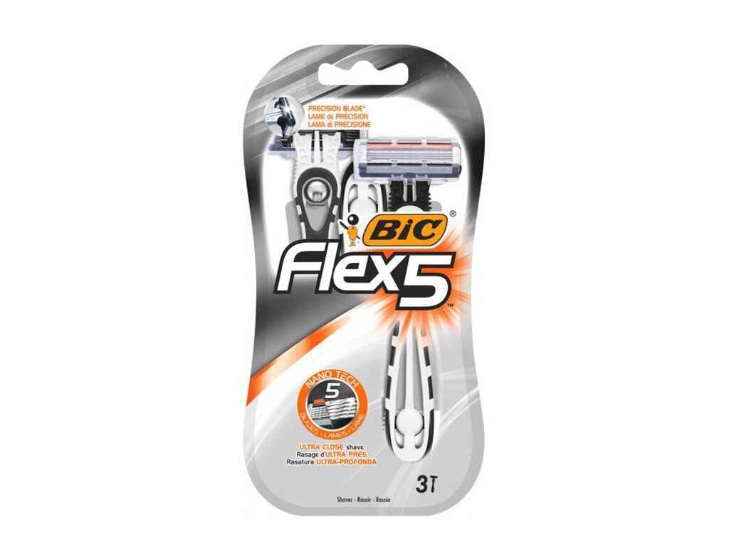 Бритва Flex 5 Dispo (5 ліз) 3 шт. ТМ BIC від компанії Фортеця - фото 1