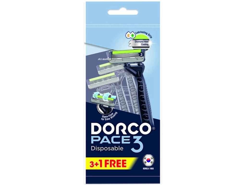 Бритва одноразова 4шт PACE3 (3 леза) ТМ Dorco від компанії Фортеця - фото 1