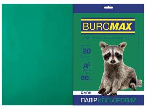 Папір кольоровий а4, DARK тем. зелений, 20л. BM. 2721420-04 тм buromax