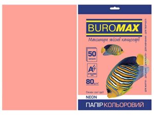 Папір кольоровий а4, NEON, рожевий, 50л. BM. 2721550-10 тм buromax