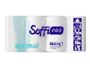 Папір туал целюл 16рул Optimal 2-шар. (гільза) ТМ SoffiPro