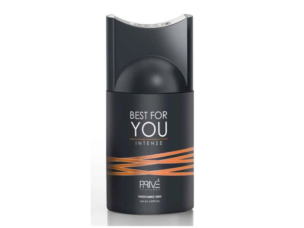 Дезодорант 250мол чол Best For You Intense ТМ Prive Parfums від компанії Фортеця - фото 1