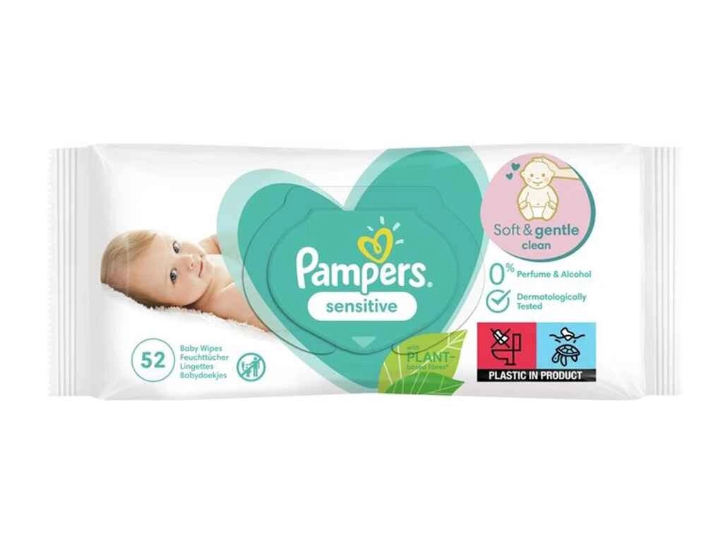 Дитячі вологі серветки Sensititve 52шт ТМ PAMPERS від компанії Фортеця - фото 1