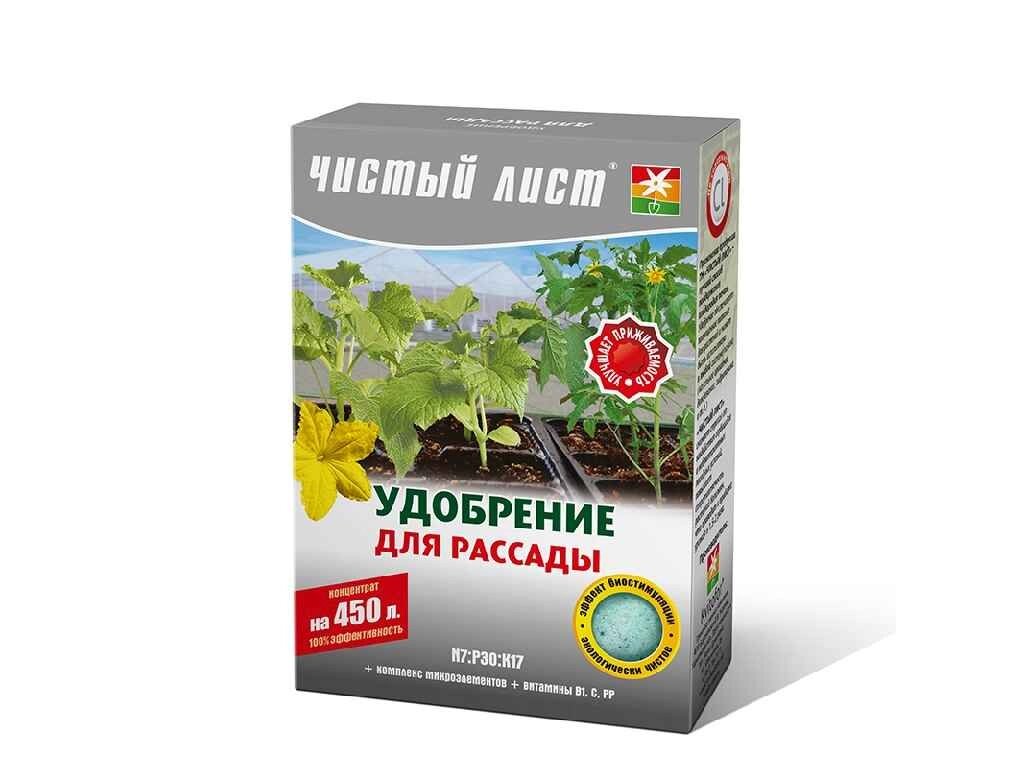 Добриво кристалічне для Розсади 300г ТМ ЧИСТИЙ ЛИСТ від компанії Фортеця - фото 1