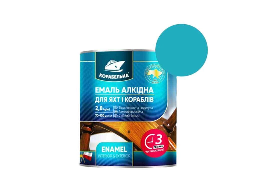 Емаль алкідна ПФ-115 Блакитний 0,9кг ТМ КОРАБЕЛЬНА від компанії Фортеця - фото 1