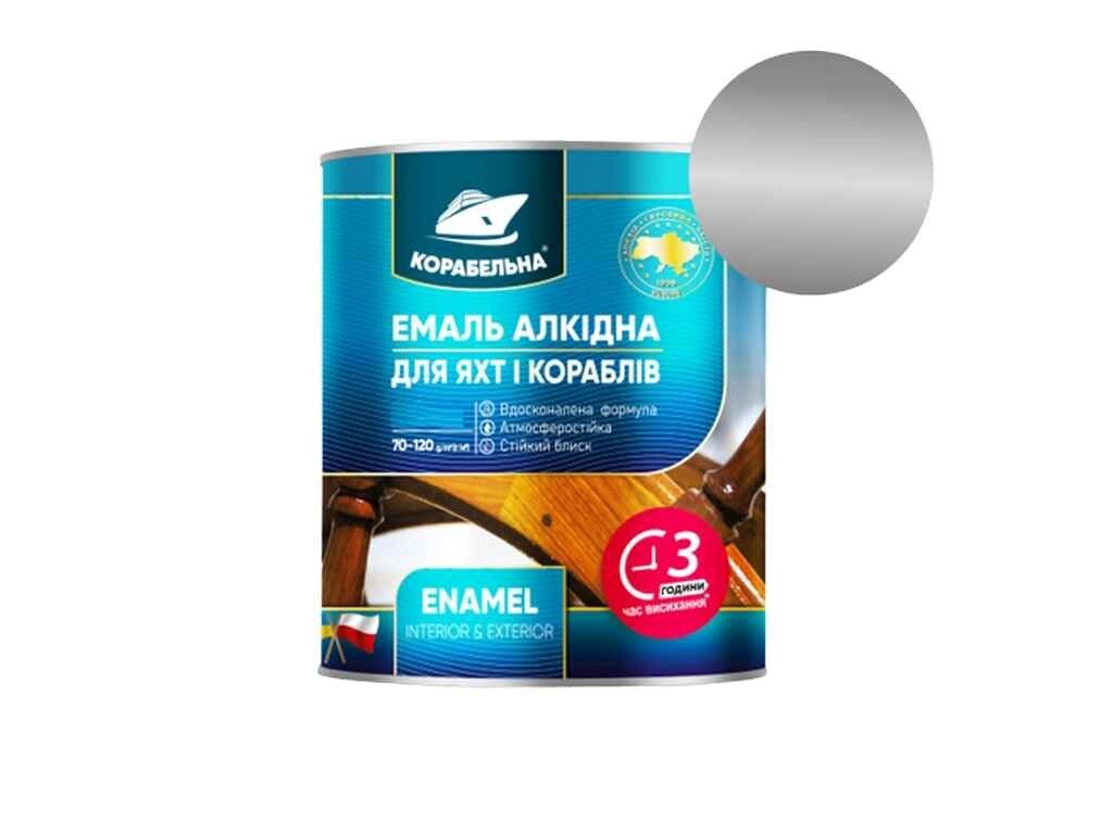 Емаль алкідна ПФ-115 Сріблястий 0,2кг ТМ КОРАБЕЛЬНА від компанії Фортеця - фото 1