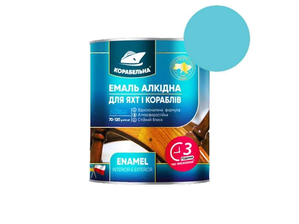 Емаль алкідна ПФ-115 Світло-блакитний 0,25кг ТМ КОРАБЕЛЬНА від компанії Фортеця - фото 1