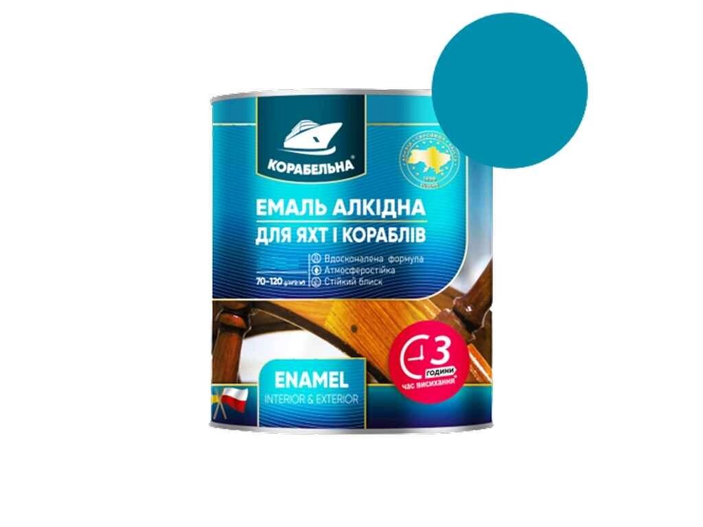 Емаль алкідна ПФ-115 Яскраво-блакитний 0,25кг ТМ КОРАБЕЛЬНА від компанії Фортеця - фото 1