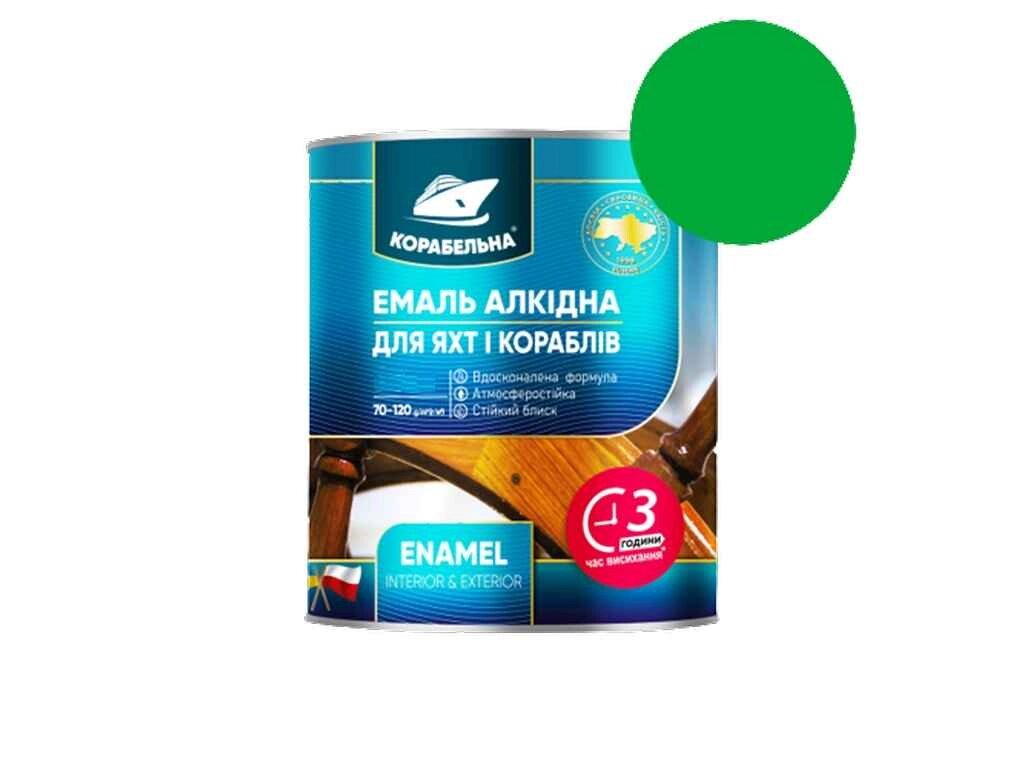 Емаль алкідна ПФ-115 Зелений 0,25кг ТМ КОРАБЕЛЬНА від компанії Фортеця - фото 1