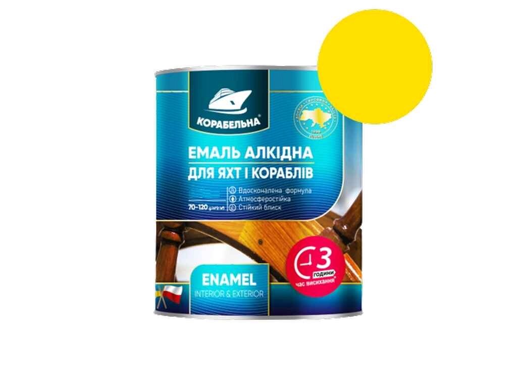 Емаль алкідна ПФ-115 Жовтий 0,25кг ТМ КОРАБЕЛЬНА від компанії Фортеця - фото 1