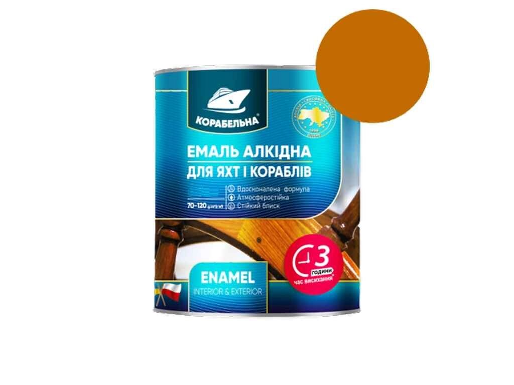 Емаль алкідна ПФ-115 Жовто-коричневий 0,25кг ТМ КОРАБЕЛЬНА від компанії Фортеця - фото 1