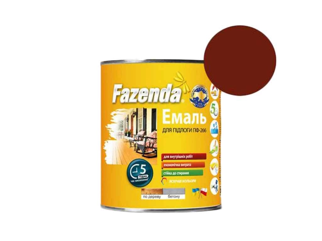 Емаль алкідна ПФ-266 Червоно-коричневий 2,8кг ТМ FAZENDA від компанії Фортеця - фото 1