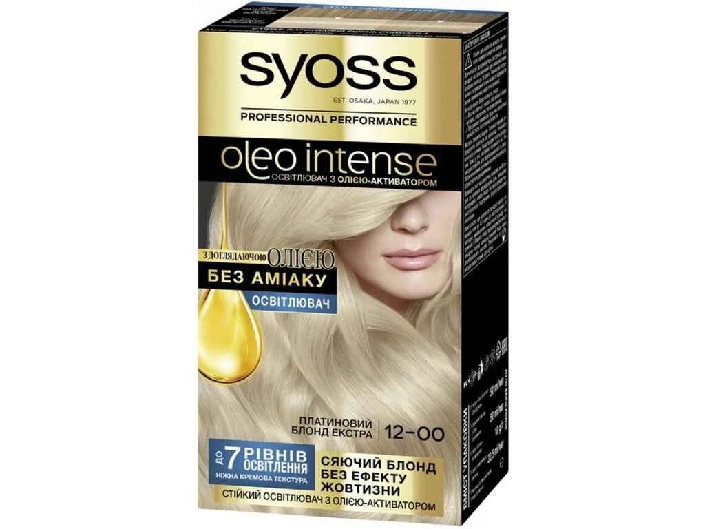 Фарба безаміачна для волосся Oleo Intense 12-00 Платиновий блонд ТМ SYOSS від компанії Фортеця - фото 1