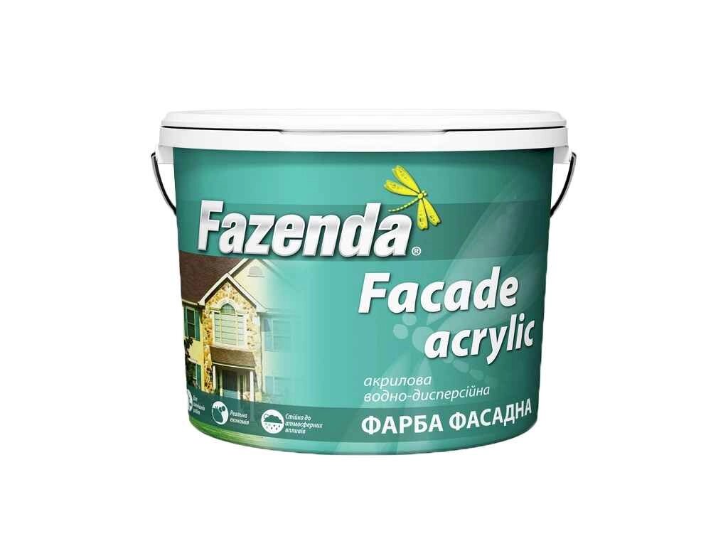 Фарба фасадна 1,2 кг Білій ВДА Faсade Acrylic ТМ FAZENDA від компанії Фортеця - фото 1