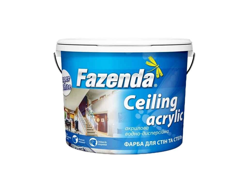 Фарба інтер єрна 1,2кг Бiлий ВДА Ceiling Acrylic ТМ FAZENDA від компанії Фортеця - фото 1