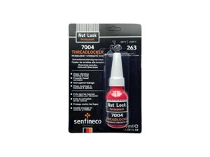 Фіксатор різьби 10мл Червоний однокомпонентний (25г) Threadlocker permanent red ТМ SENFINECO